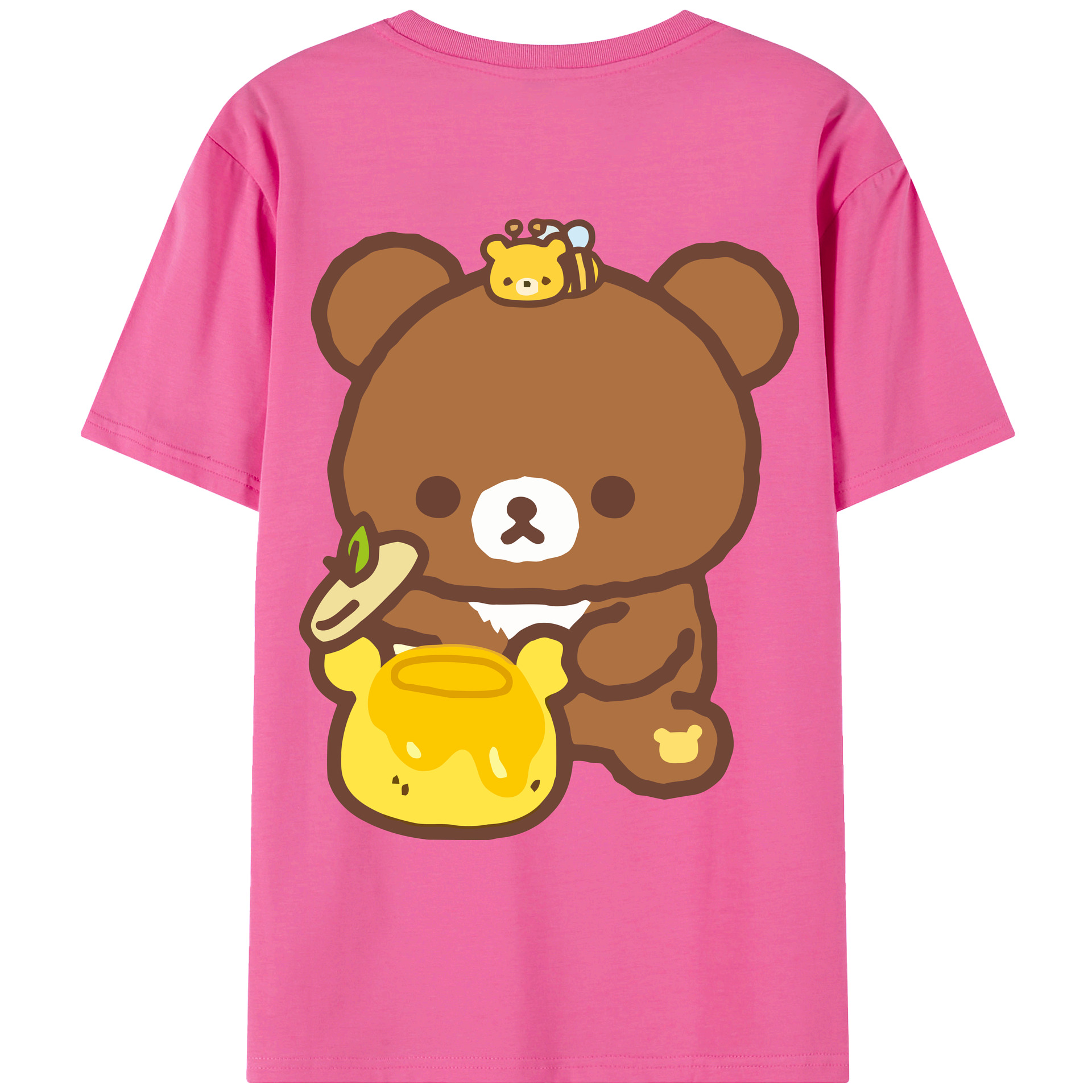 （画像用） リラックマ リラックマ キイロイトリ Rilakkuma Korilakkuma Kiiroitori レディース半袖Tシャツ(バックプリント)